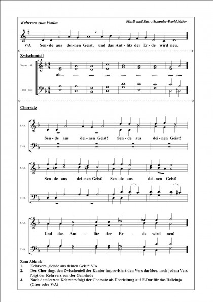 Psalm + Halleluja (Chor SATB)
